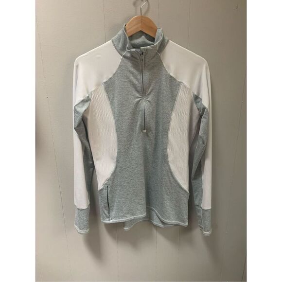 Athleta Colorblock Running Wild Half Zip Medium - Picture 2 of 6